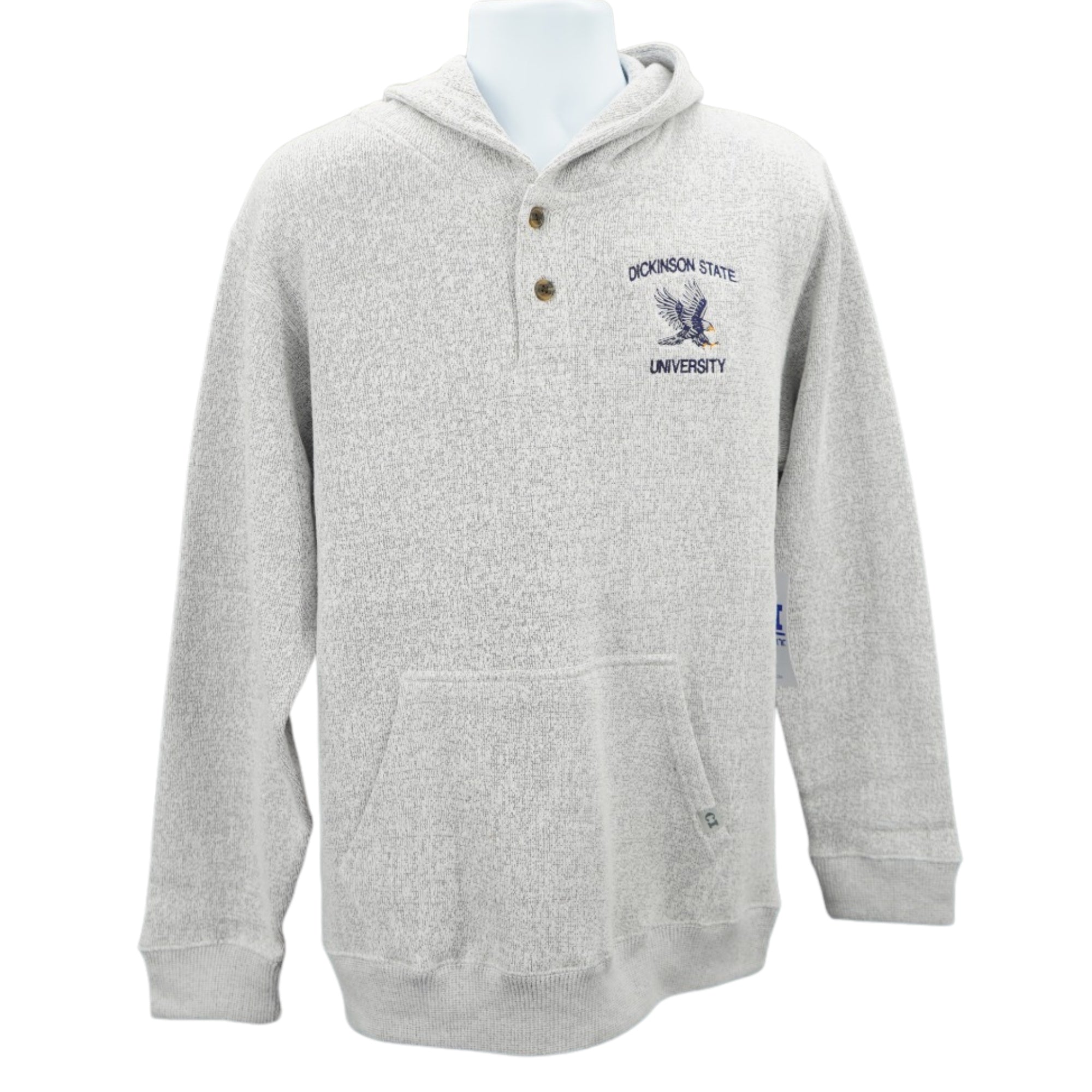 THROWBACK LIMITED EDITION - Light Grey 1/4 Button Hoodie