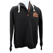 Women's Black Button Hoodie