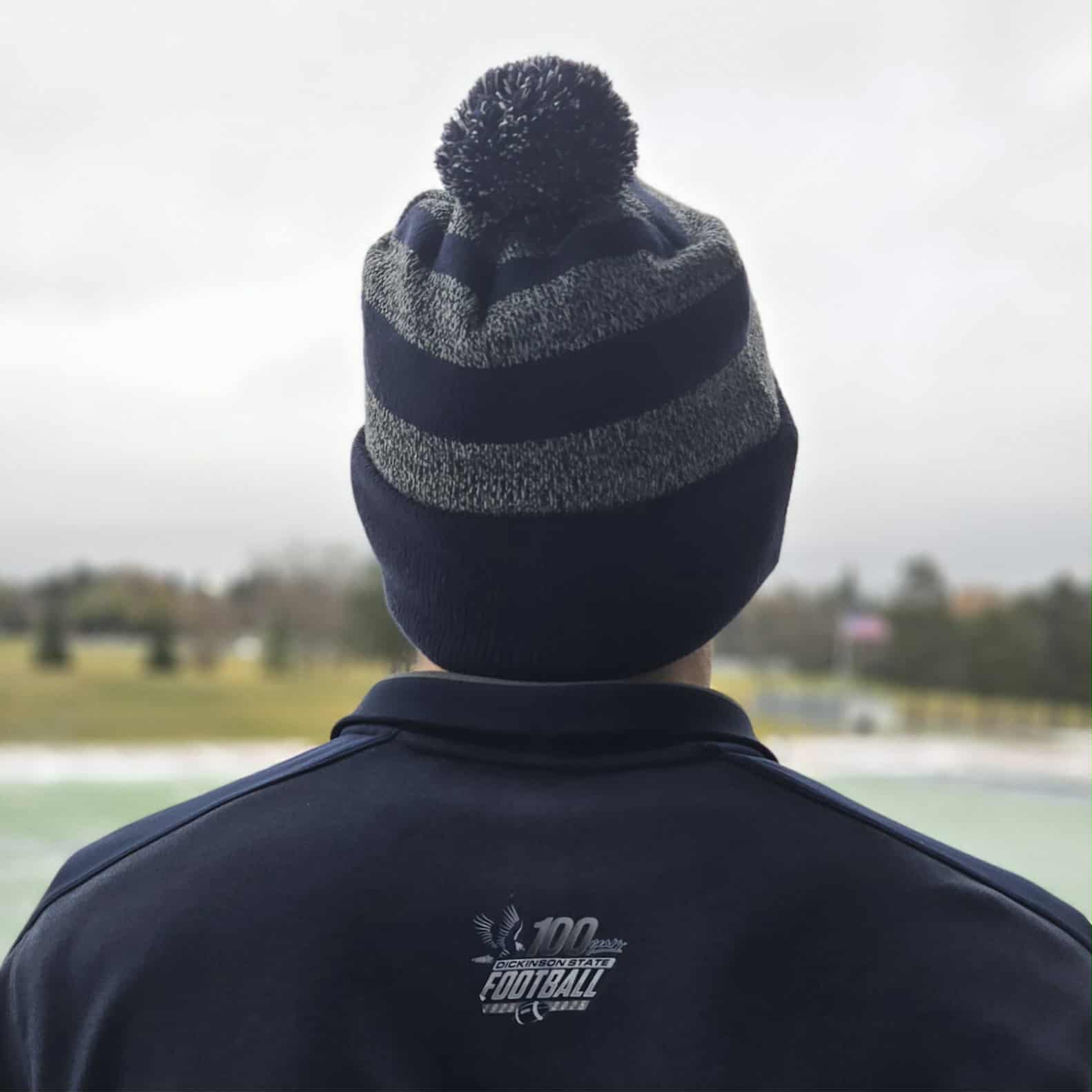 Beanie - Hawks are up! - Blue/Heather Gray