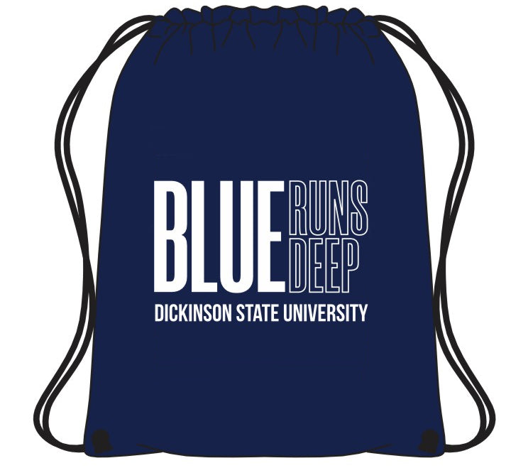 Drawstring Sportpack - Blue Runs Deep Dickinson State University